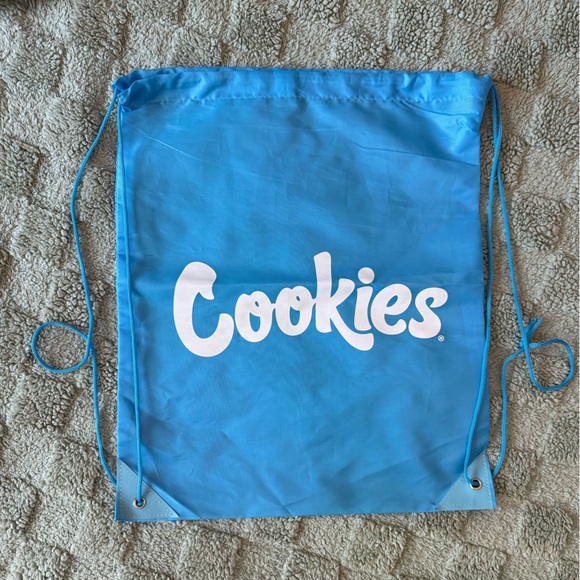 NWOT Cookies Blue Drawstring Bag Sack Backpack - Picture 2 of 5